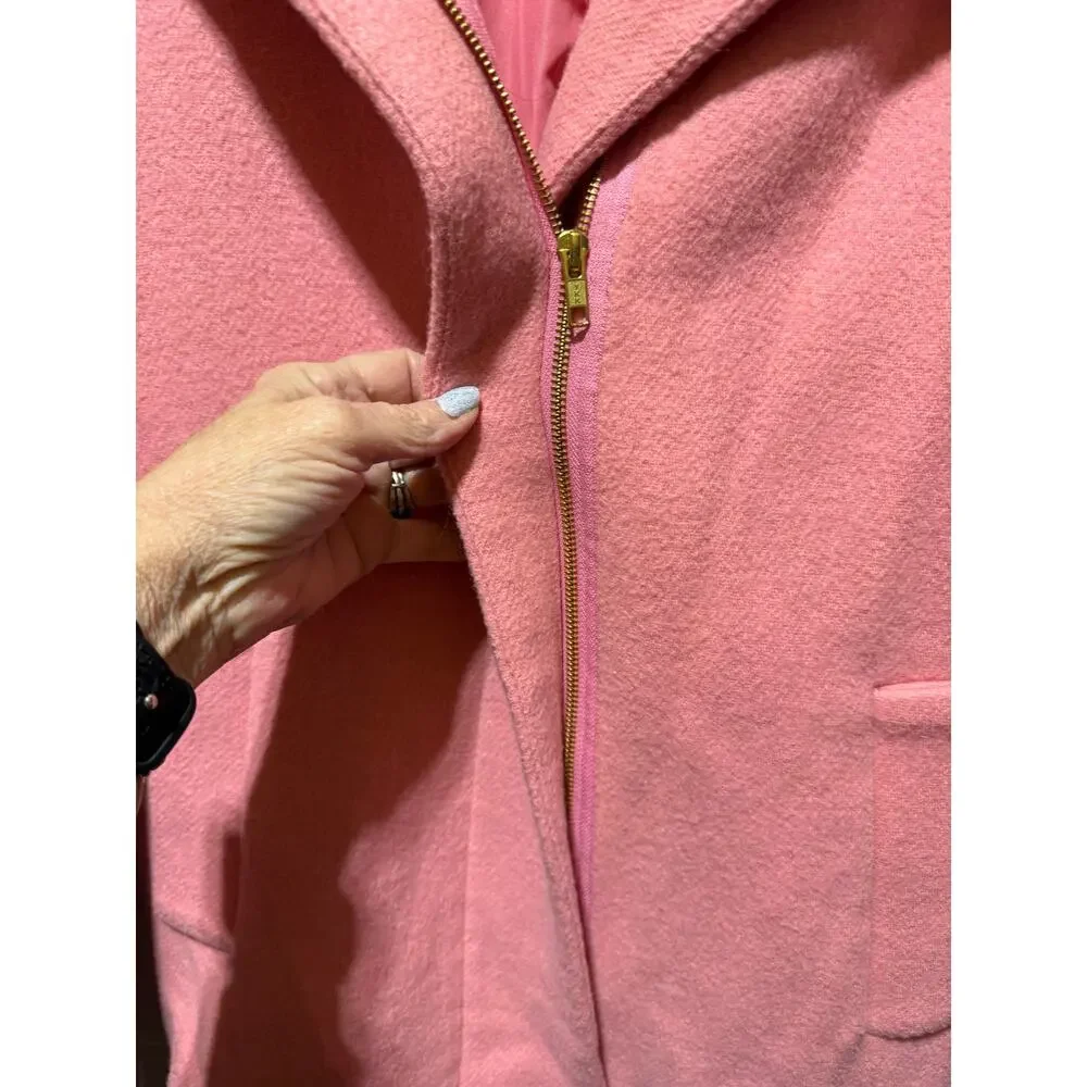 J Crew Mercantile Wool Blend Fully Lined Pea Coat Size 4 - Picture 7 of 13